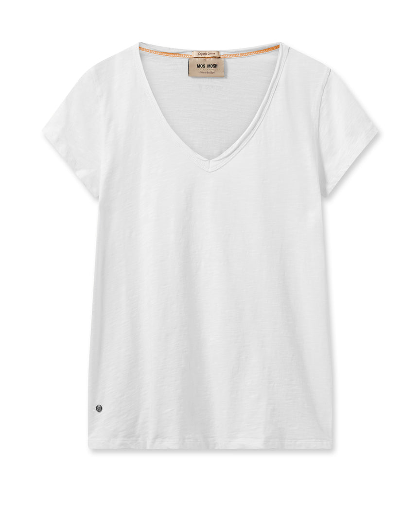 Tulli V-SS Basic t-shirt - hvid